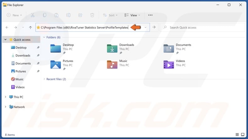 Go to RivaTuner Statistics ServerProfileTemplates