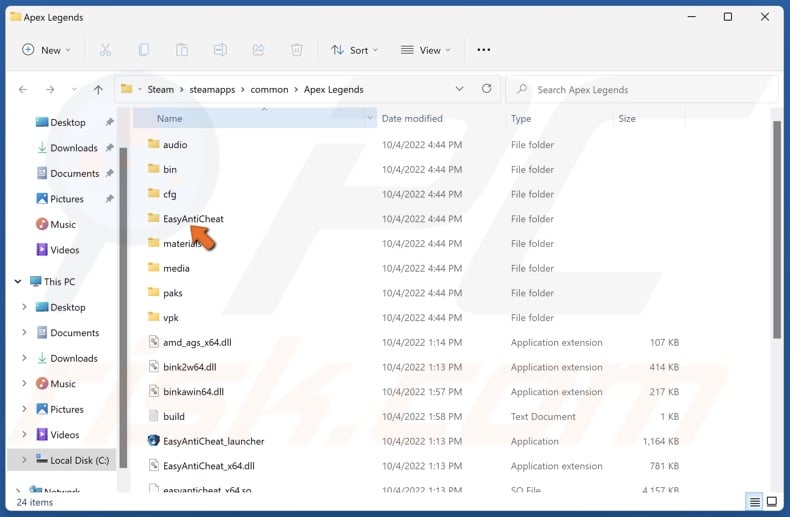 Access the EasyAntiCheat folder