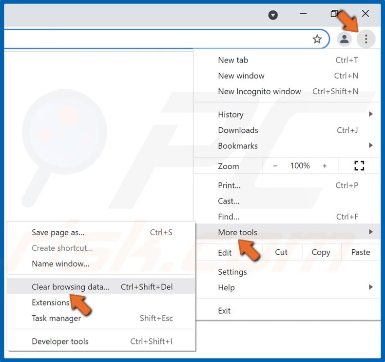 Click Clear browsing data