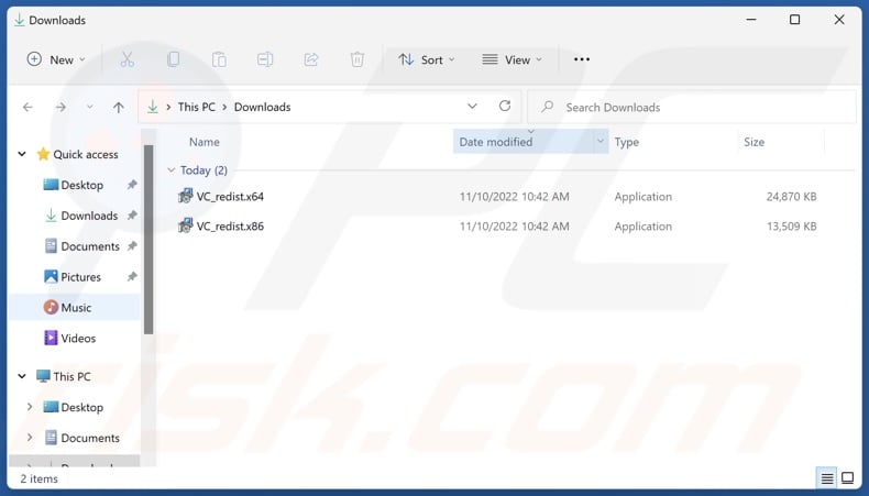 Go to your Downloads folder