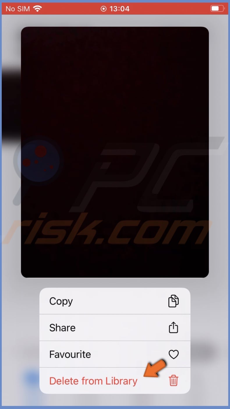 Delete image from Library