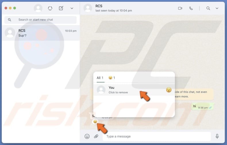 Remove emoji reaction