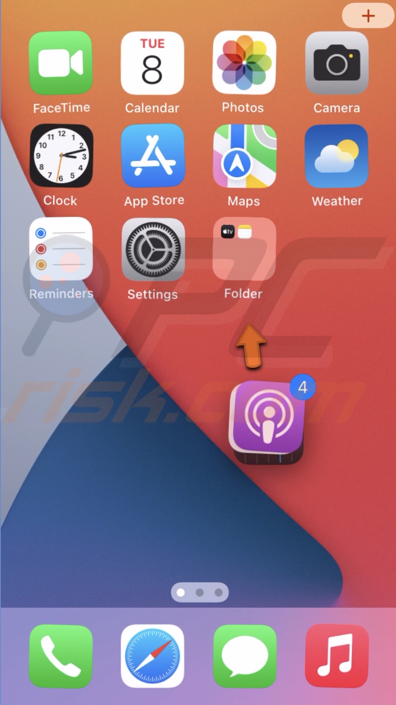Add app group to folder
