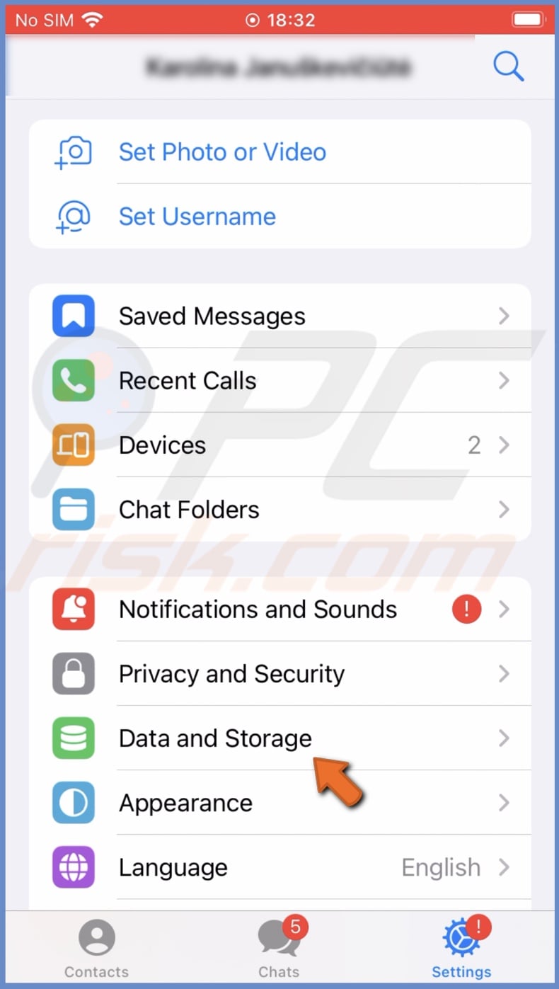 Go to Data and Storage