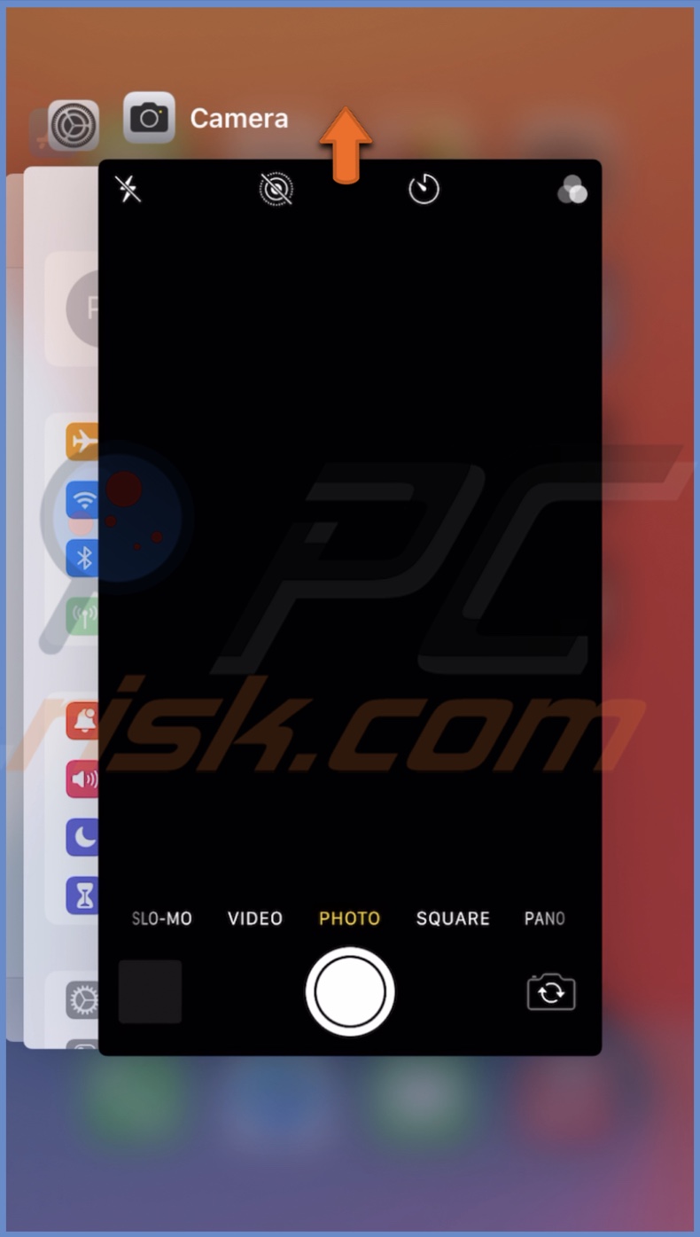 Close the Camera app