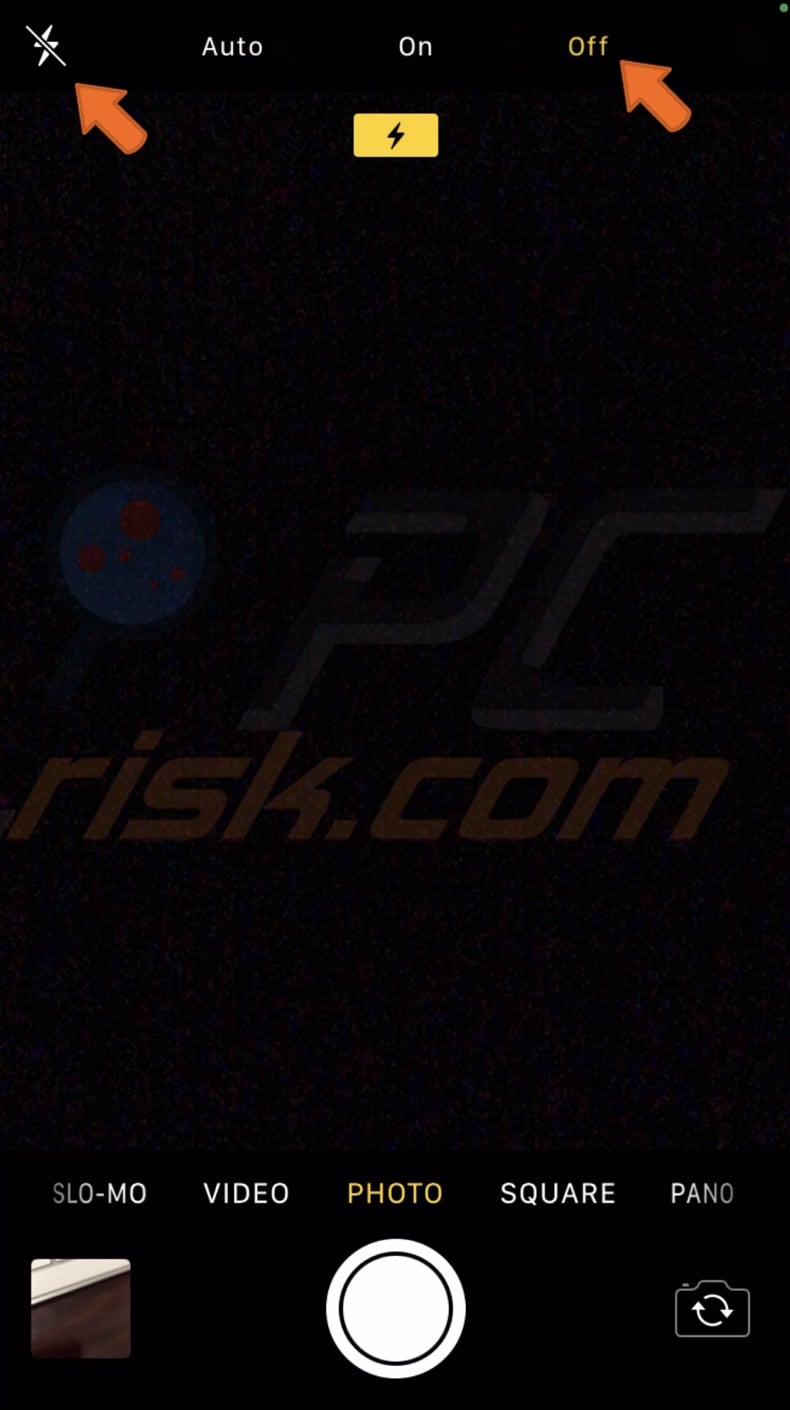 Disable Camera flash