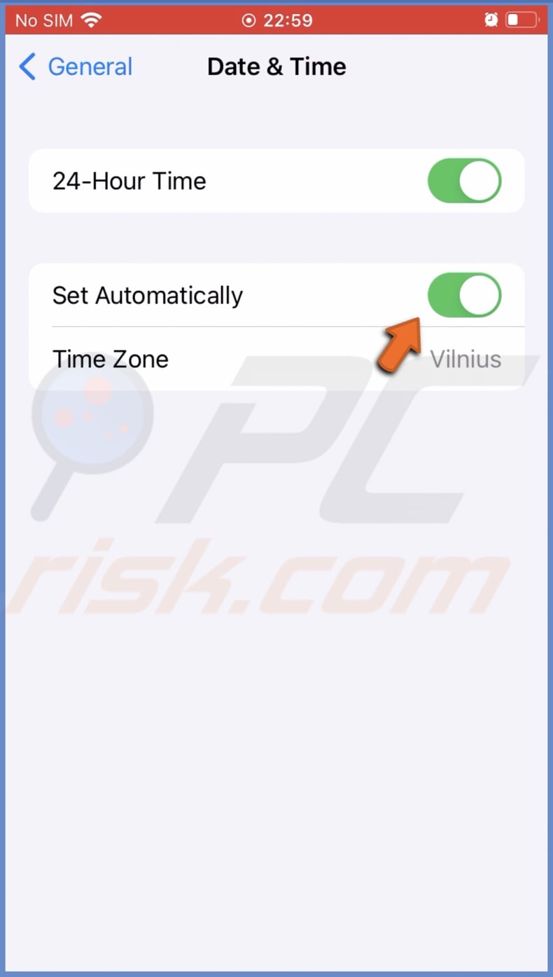 Set Date & Time automatically