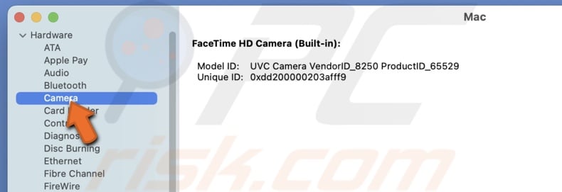 Check camera System Report