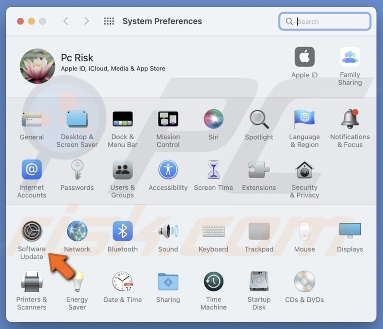 Go to Software Updates