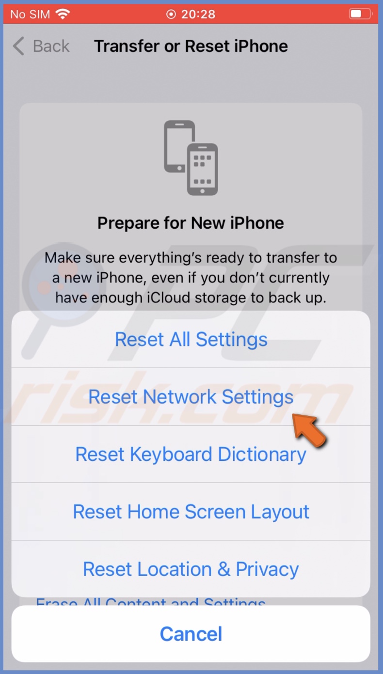 Reset Network Settings