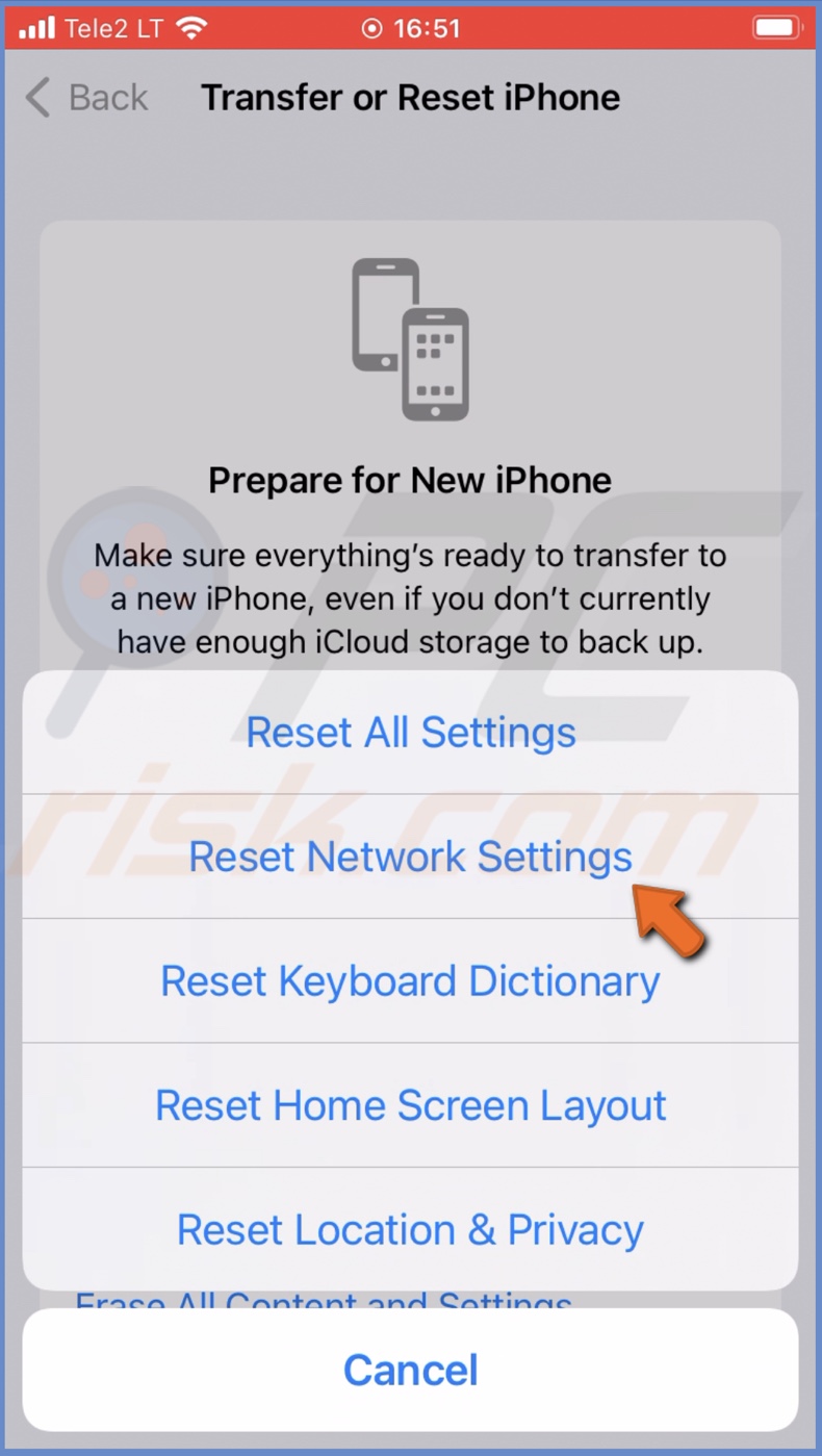 Reset Network Settings