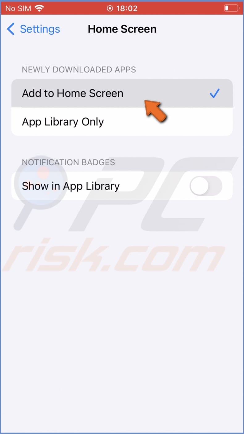 Select Add to Home Screen