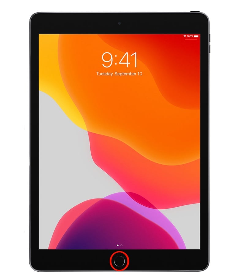 Press the Home button