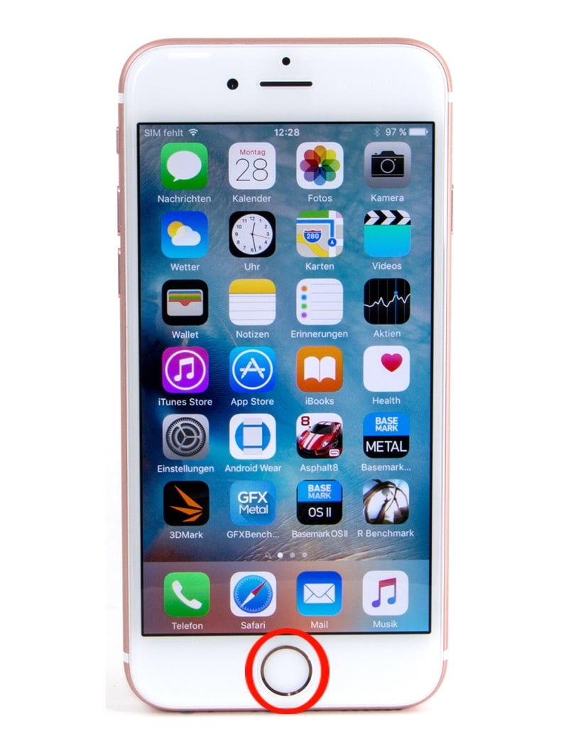 Press the Home button