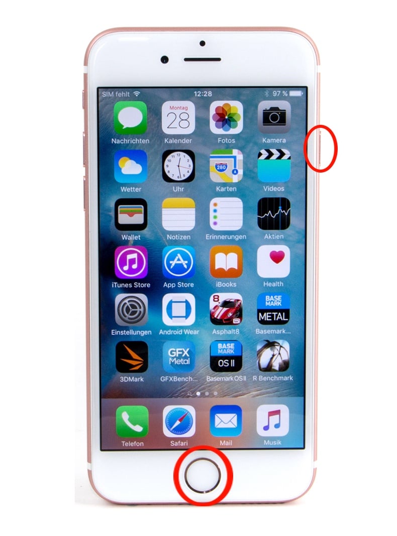 Press the Side and Home buttons