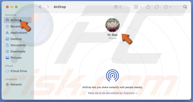 AirDrop on Mac