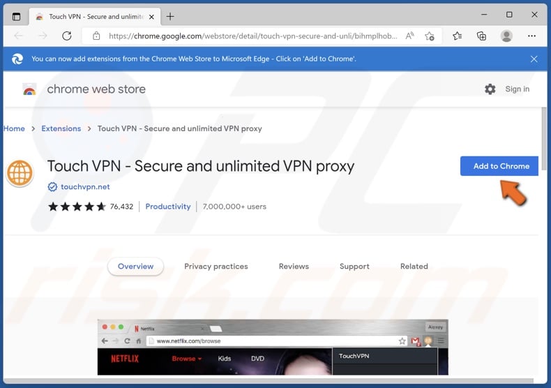 Click Add to Chrome (Edge)