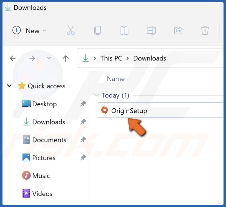 Run the Origin standalone installer