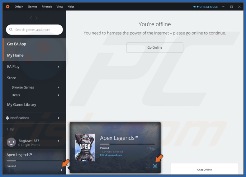 Go to the Download Queue and click Cancel