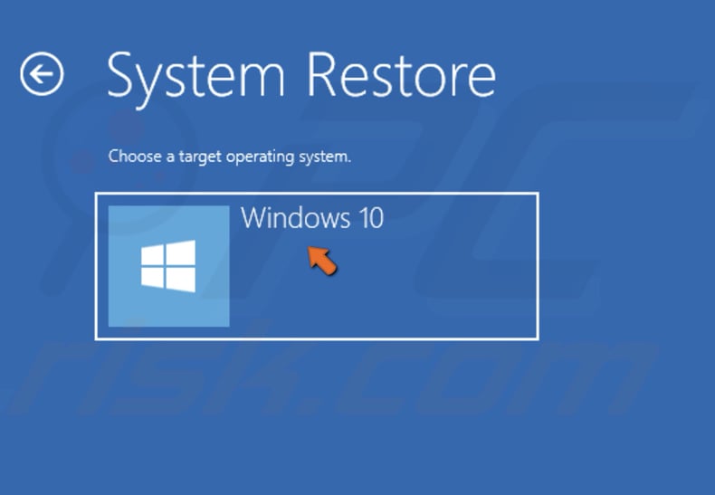 Select Windows 10