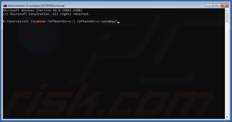 Run SFC ScanNow command