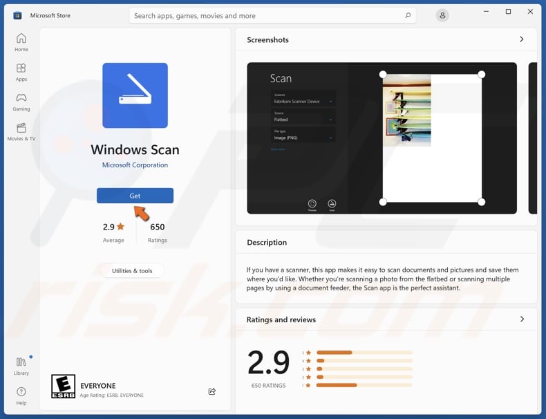 Click the Get button