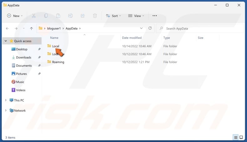 Access the Local Folder
