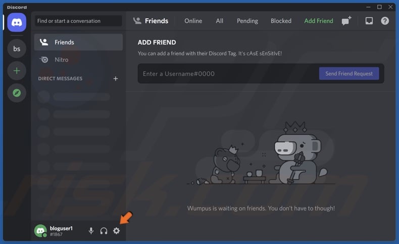 Open Discord User Settings