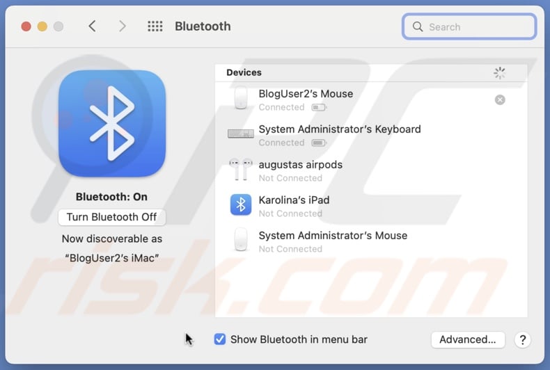 Enable Bluetooth