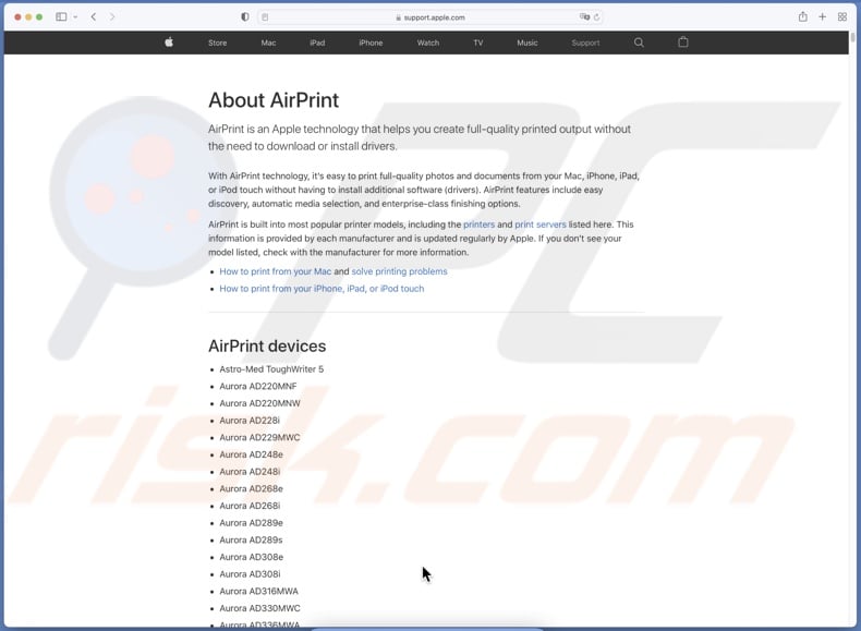 Check if printer is compatible with your device
