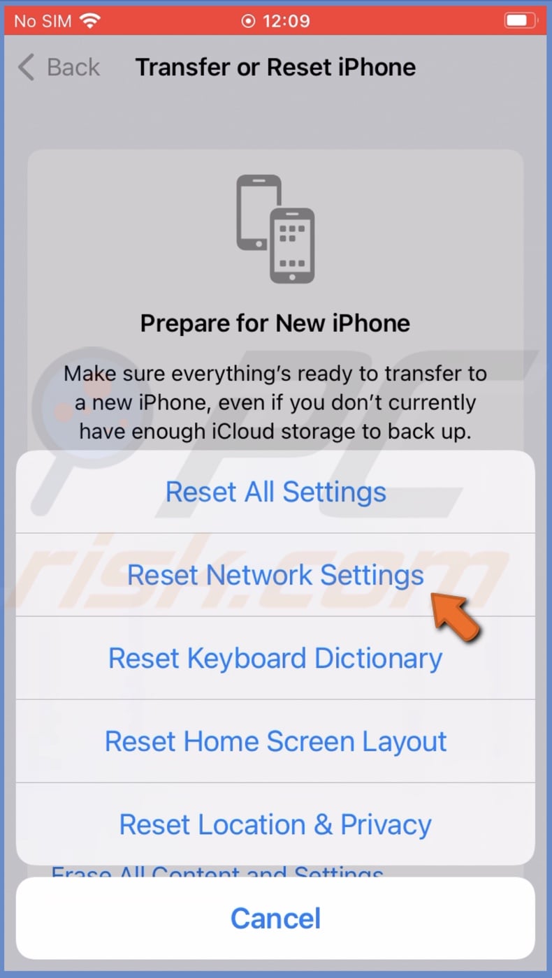 Reset Network Settings