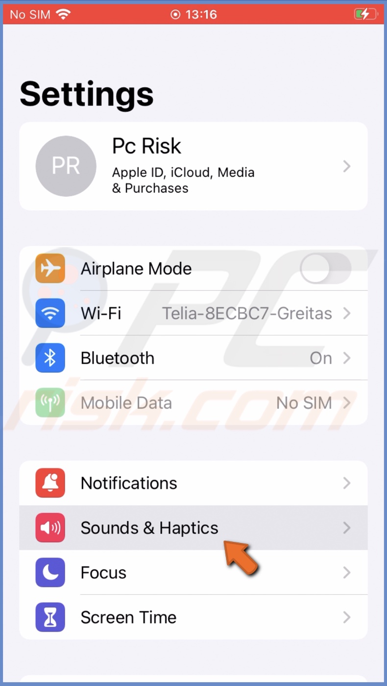 Go to Sounds & Haptics