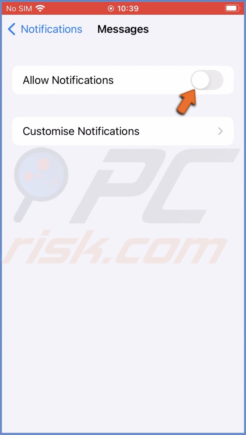 Disable all notifications