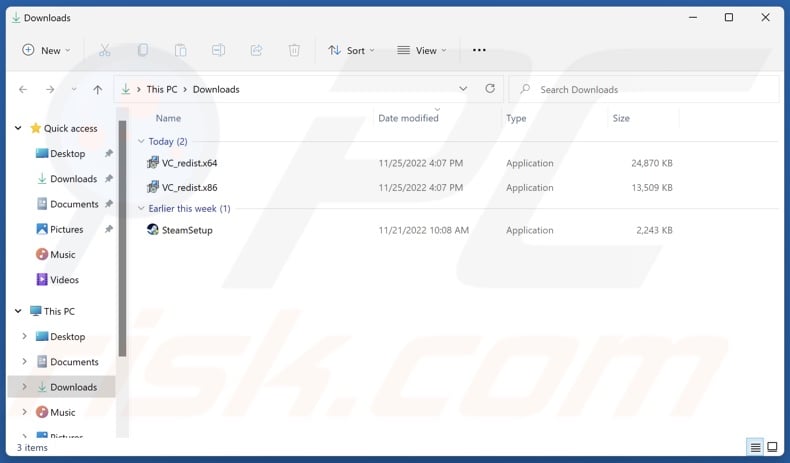 Go to your Downloads folder