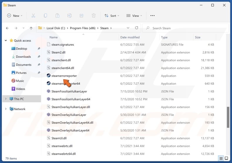 Run steamerrorreporter.exe