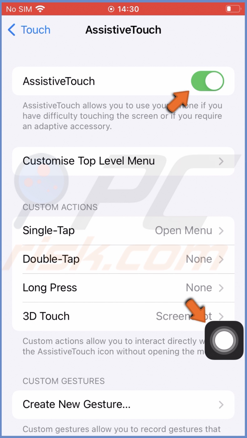 Enable AssistiveTouch