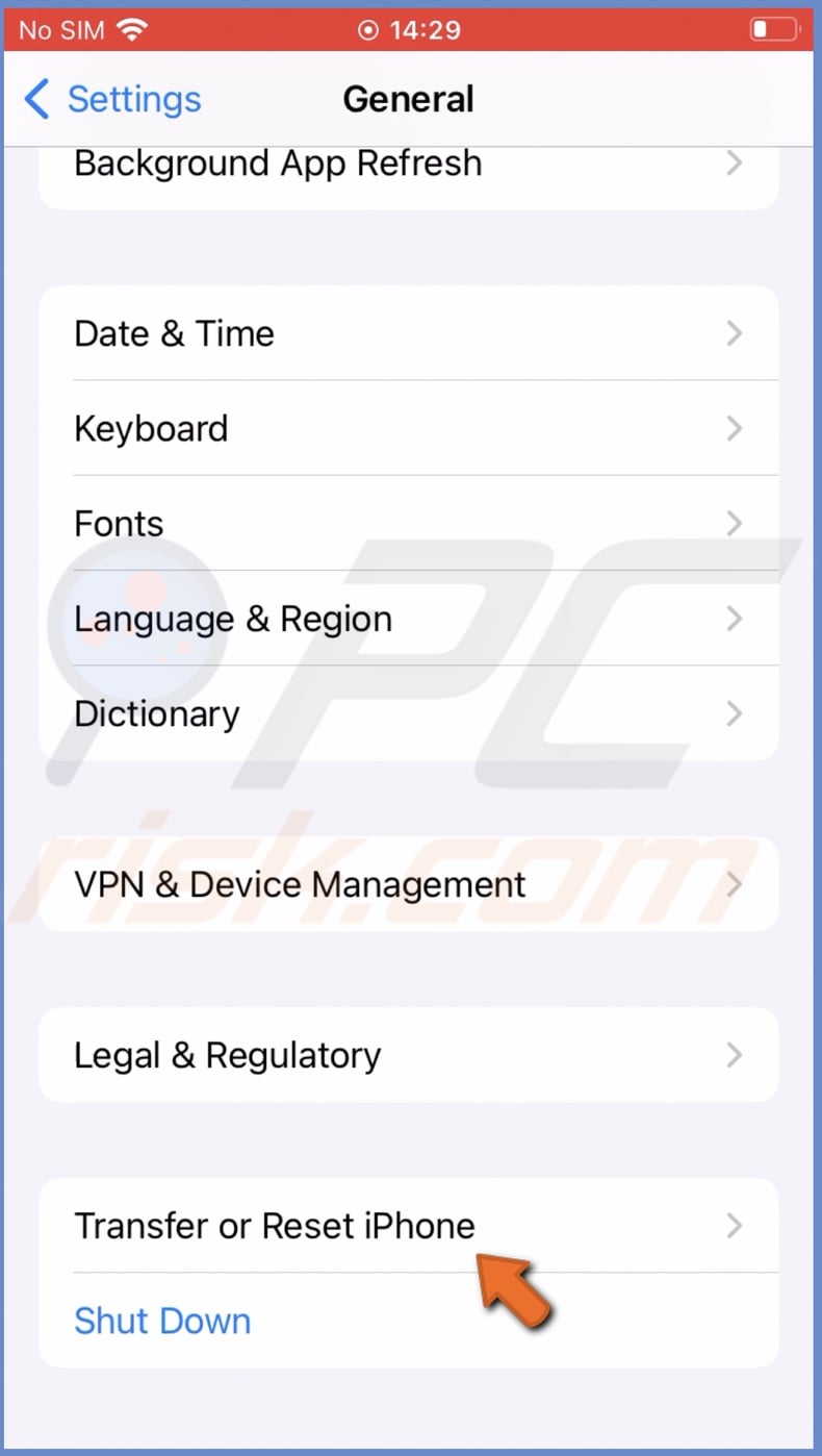 Transfer or Reset iPhone/iPad