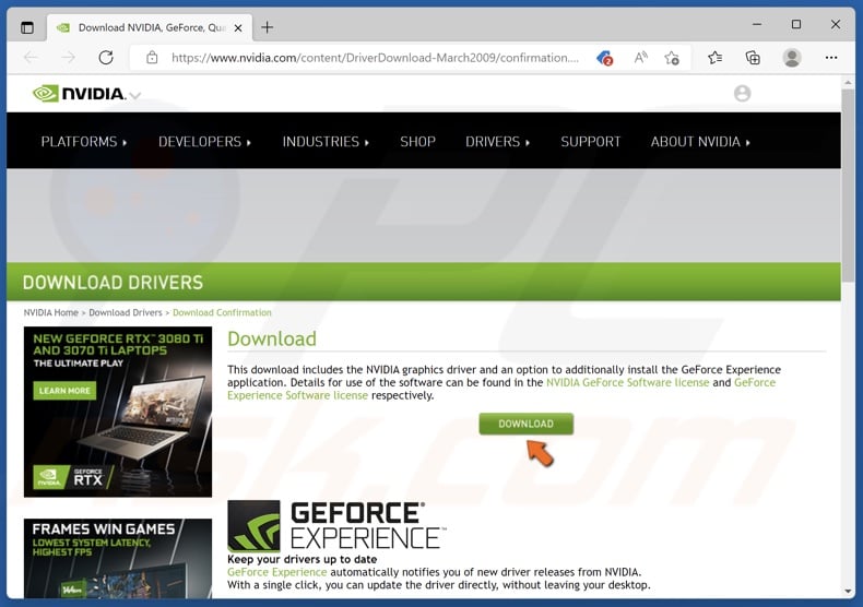Click Download again