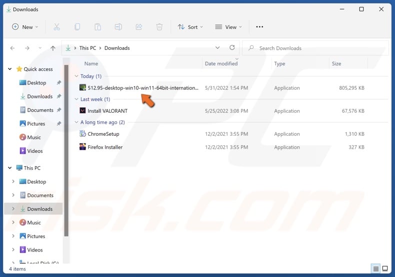 Run the Nvidia graphics driver installer