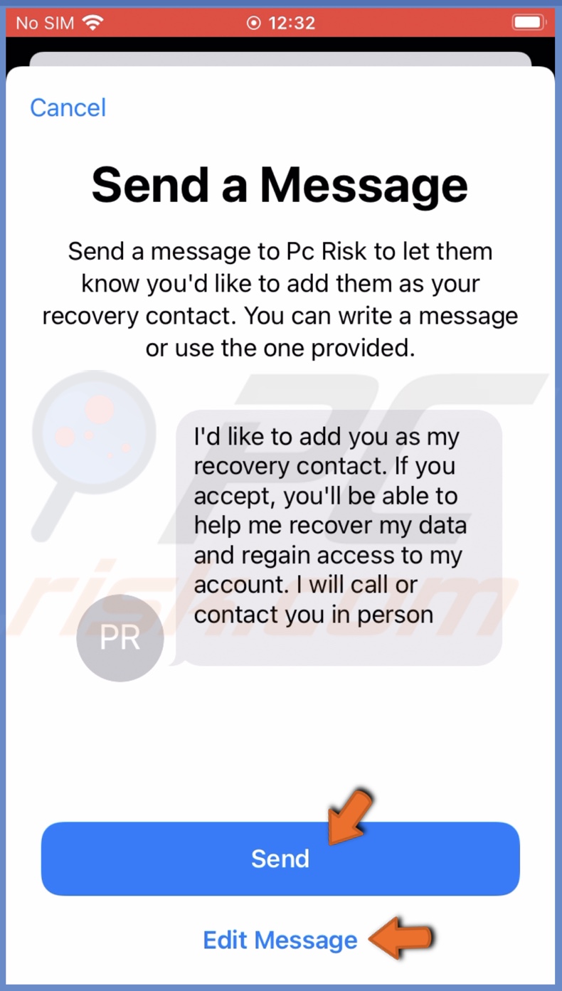 Send or edit message