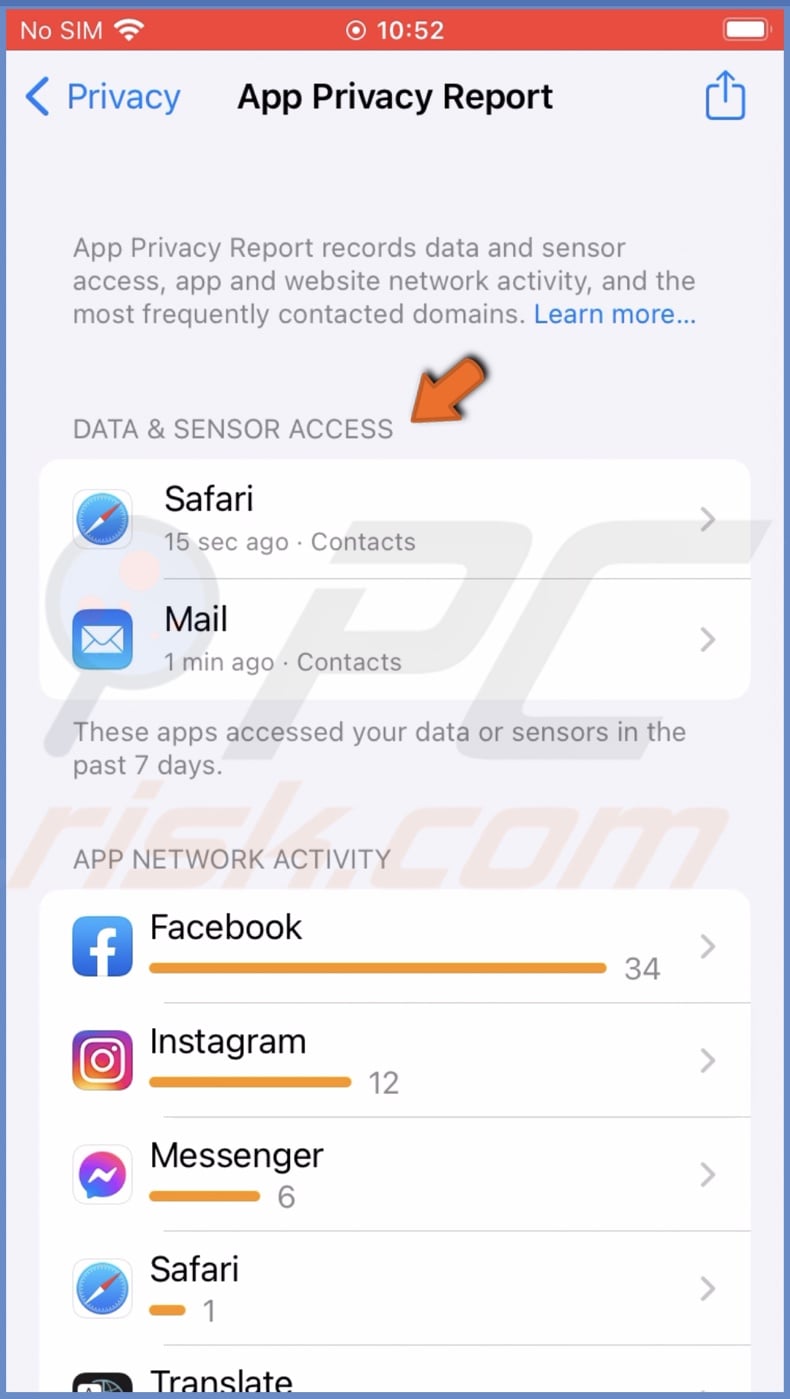 Data and Sensor report