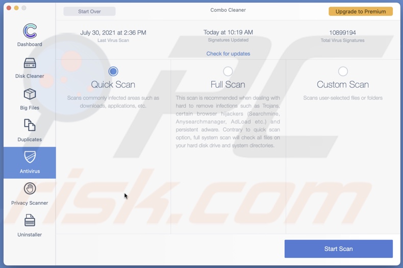 Remove malware with Combo Cleaner
