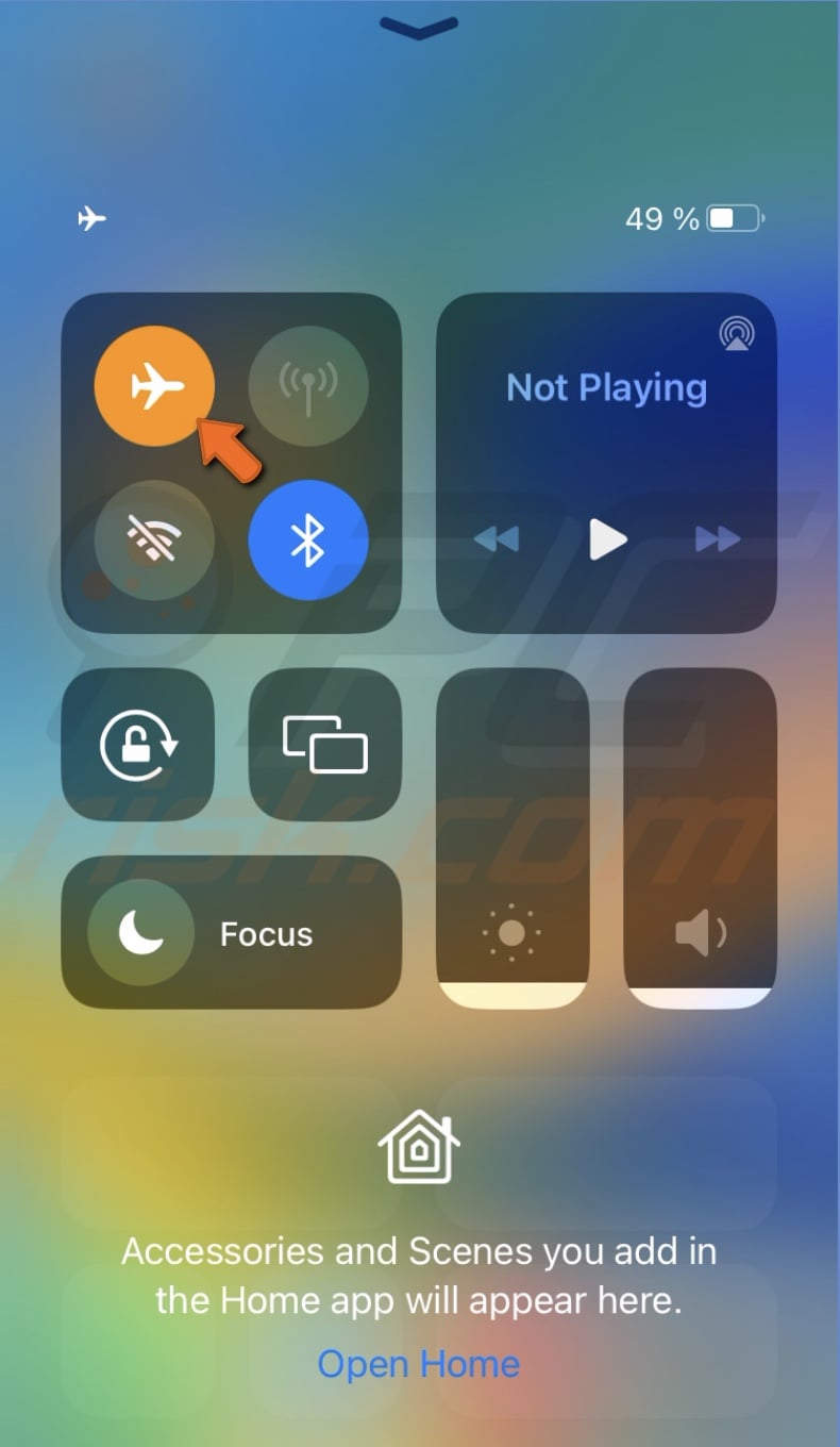 Enable the Airplane Mode