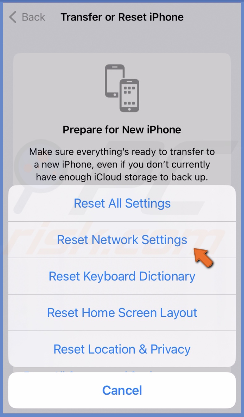 Reset Network Settings