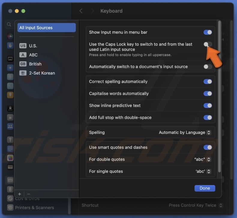 Use Caps Lock to change languages