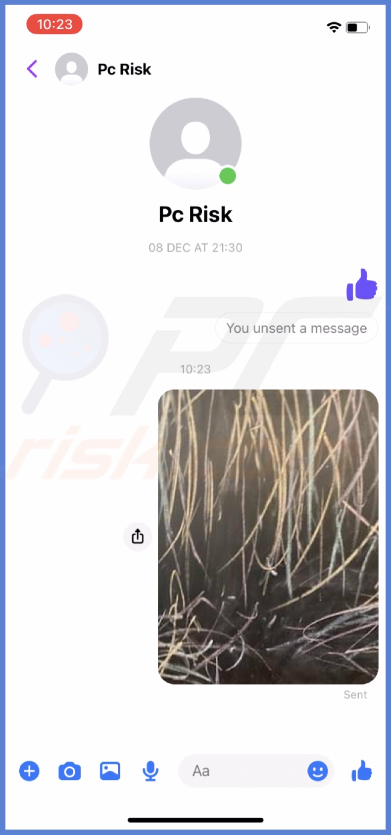 Send a photo to yourself