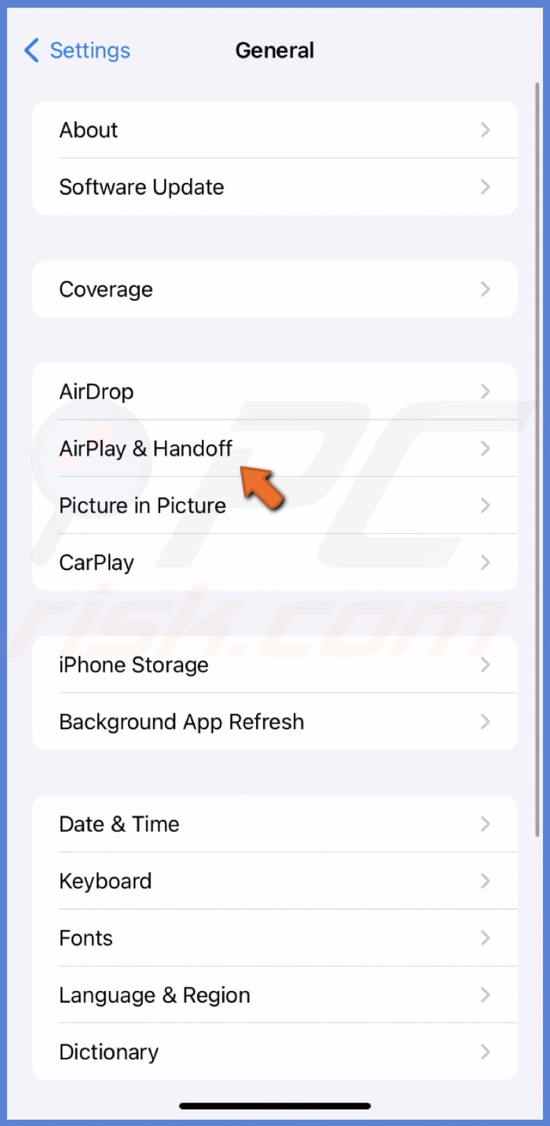 Tap Airplay & Handoff