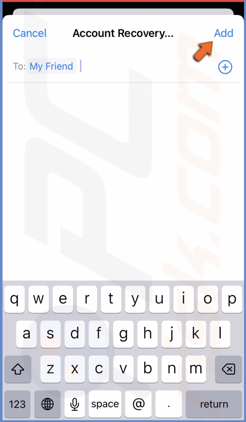 Add recovery contact