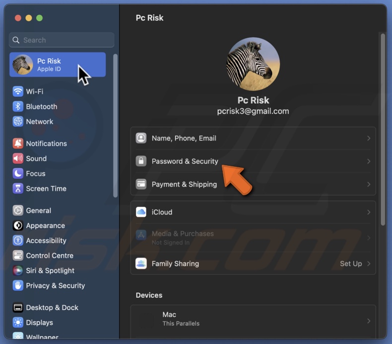 Update security info