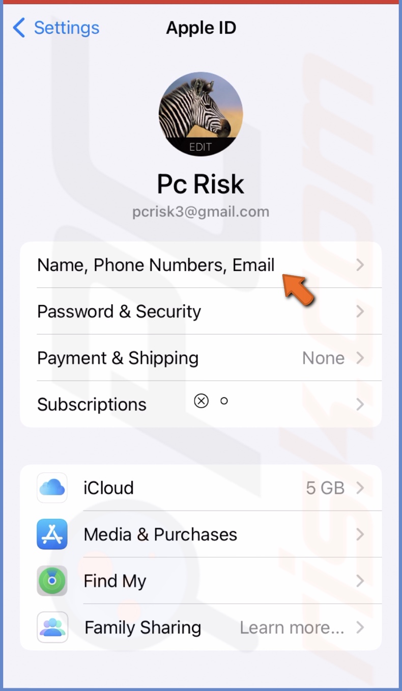 Update your Apple ID info